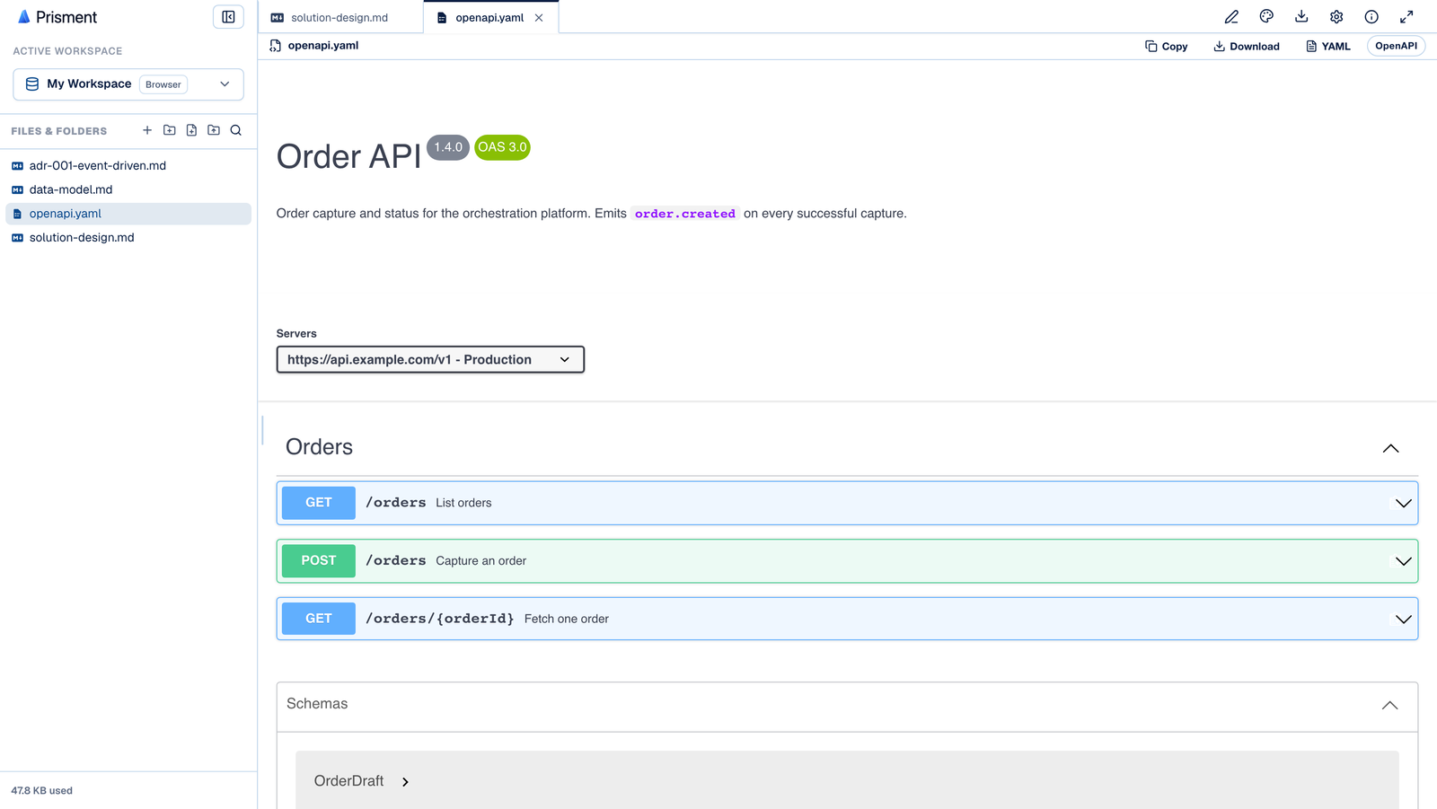 How to Build Solution Design Packs with Markdown, Interactive Mermaid Diagrams & OpenAPI